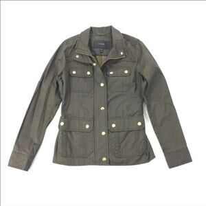 $148 J.Crew The Downtown Field Jacket Size XXS Womens Dark Army Green Coat 2XS